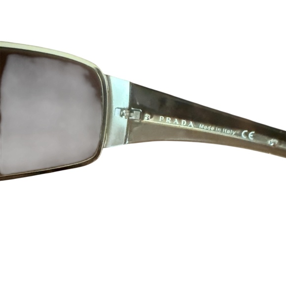 AUTHENTIC Prada wrapped Sunglasses trimmed in Silver - Picture 3 of 11